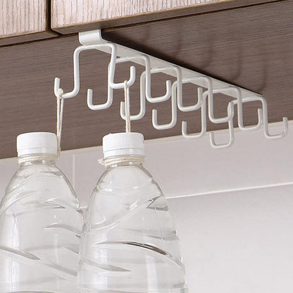 Mug Hooks Under Cabinet, Coffee Cup Cabinet No Drilling Hanger Hanging Cups Organizer for Kitchen Utensil V1259-DP01-A-841