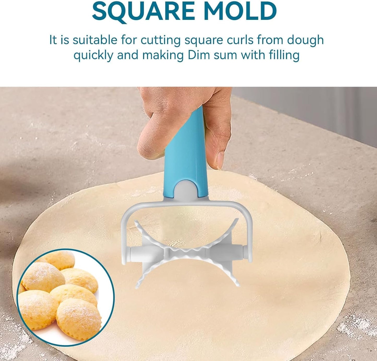 3PCS Pastry Rolling Cutter, Cookie Cutter Plastic Dough Blade Roller Round Fondant Slicer Baking Accessory V1259-DP01-A-844