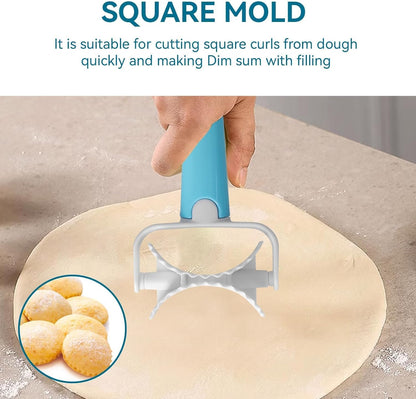 3PCS Pastry Rolling Cutter, Cookie Cutter Plastic Dough Blade Roller Round Fondant Slicer Baking Accessory V1259-DP01-A-844