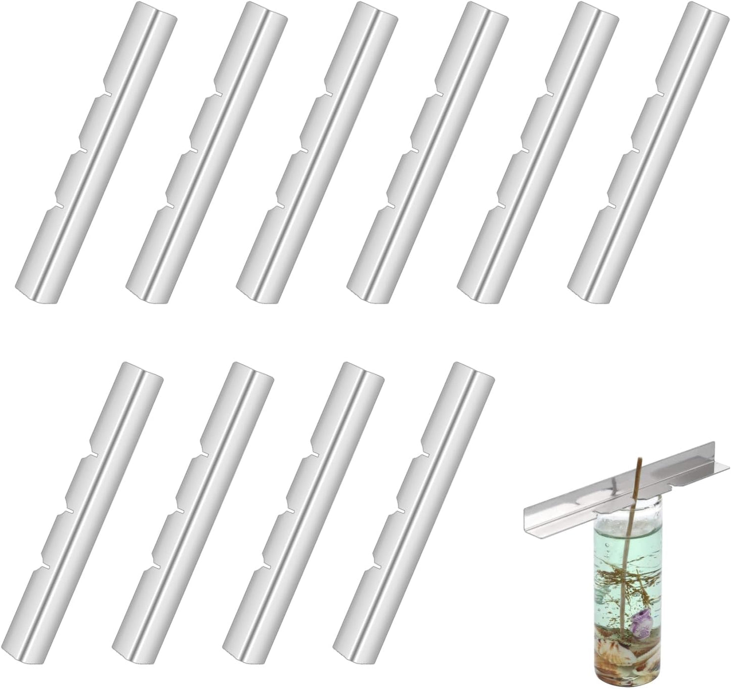 10PCS Metal Candle Wick Holder, Holders for Making Centering Tool Stainless Steel Device DIY Craft V1259-DP01-A-849