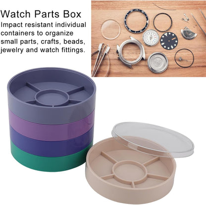 5 Layer Watch Parts Storage Box, Plastic Tray Watchmaker Repair Tool Container for Screw Component Movement V1259-DP01-A-851