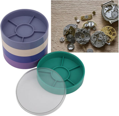 5 Layer Watch Parts Storage Box, Plastic Tray Watchmaker Repair Tool Container for Screw Component Movement V1259-DP01-A-851