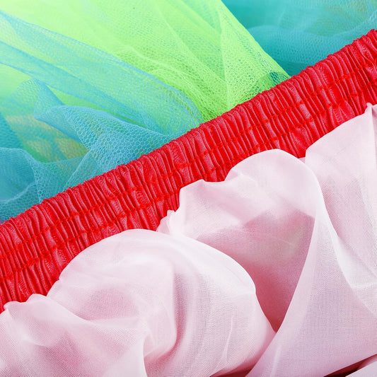 Women's Tutu Skirt, Adult Multicolored Layered Tulle Teens Puffy Petticoat Skirt for Ballet Dance Party V1259-DP01-A-862