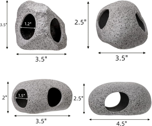6 Pack Aquarium Decoration Rock Caves, Betta Fish Tank Hideaway, Hideout Stones House Decor for Cichlid V1259-DP01-A-869