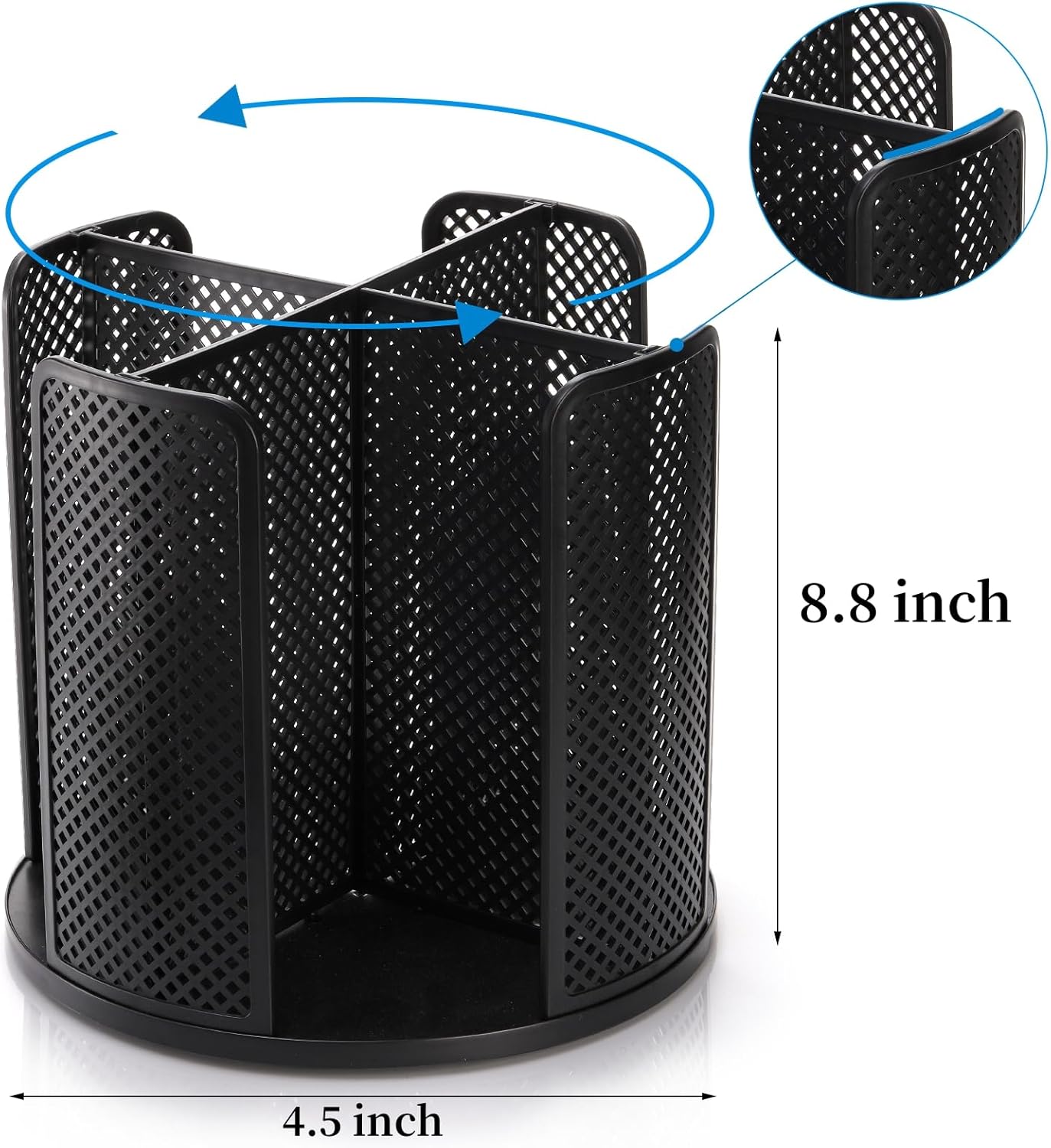 2 Pack Coffee Cup Dispenser, Rotatable 4 Compartment and Lid Holder, Plastic Paper Storage Organizer for V1259-DP01-A-891