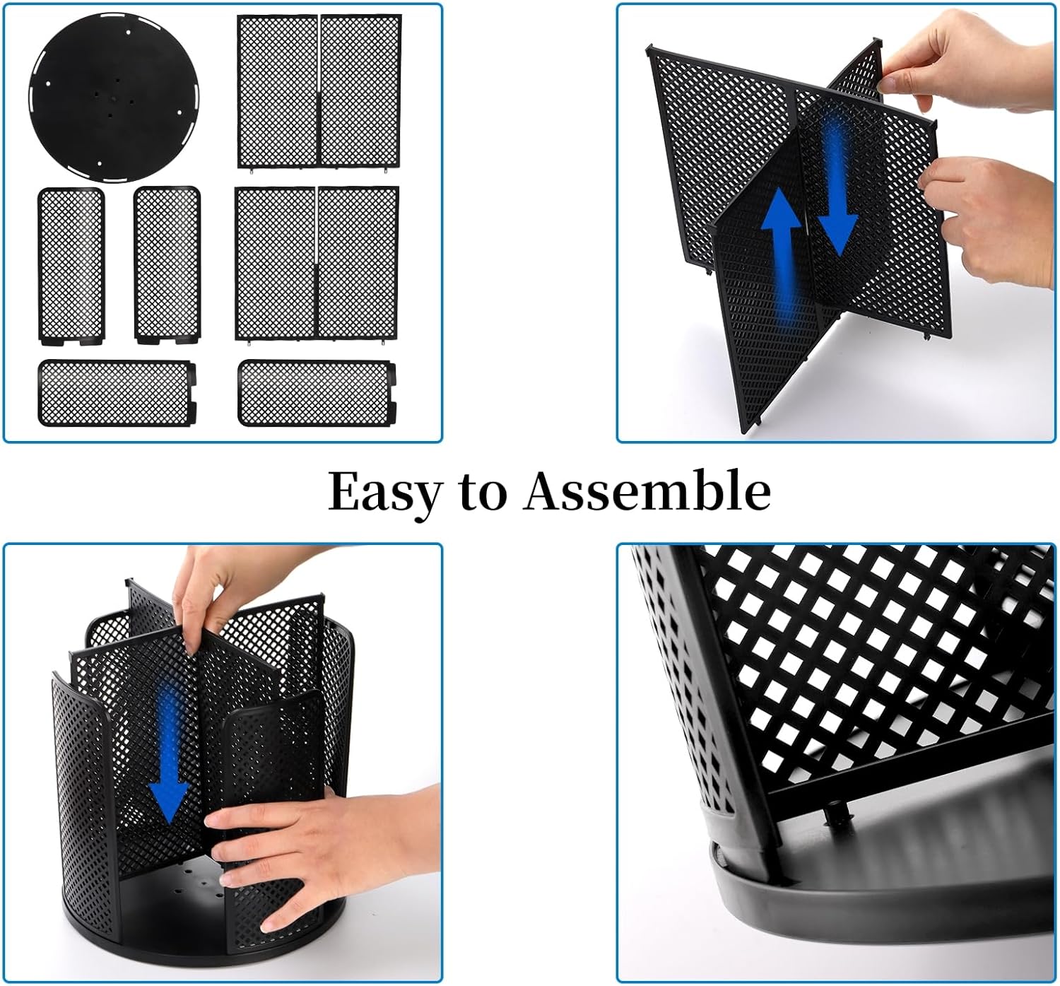 2 Pack Coffee Cup Dispenser, Rotatable 4 Compartment and Lid Holder, Plastic Paper Storage Organizer for V1259-DP01-A-891