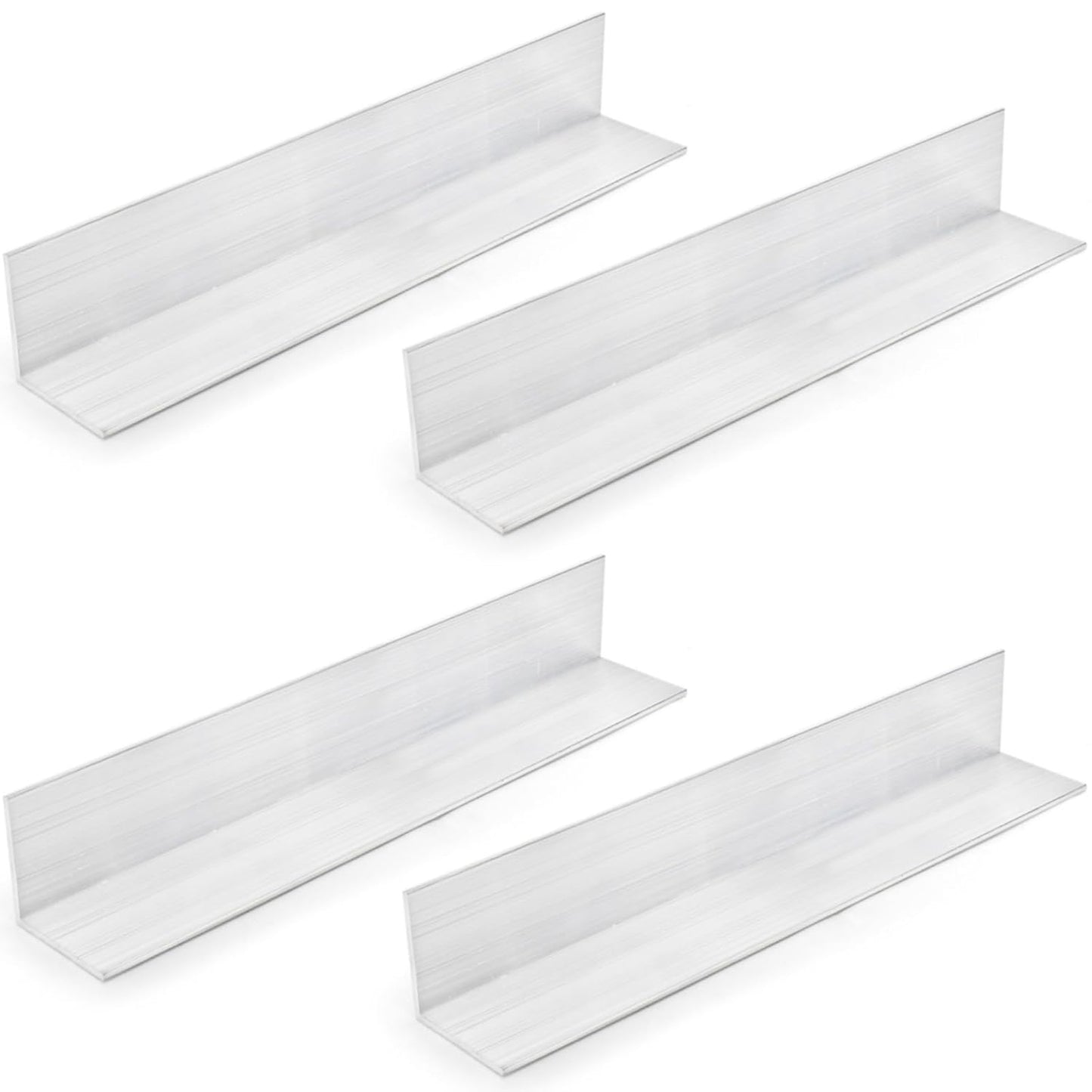 4 Pack Aluminum Angle 6061, 2" x 2"x 1/8" Stock, Bars 12" Length, 90-Degree Angled Extrusion, T5 Temper Mill V1259-DP01-A-898