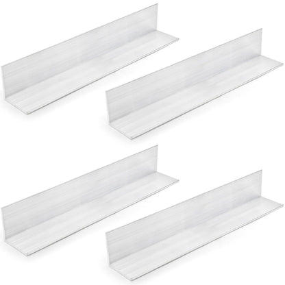 4 Pack Aluminum Angle 6061, 2" x 2"x 1/8" Stock, Bars 12" Length, 90-Degree Angled Extrusion, T5 Temper Mill V1259-DP01-A-898
