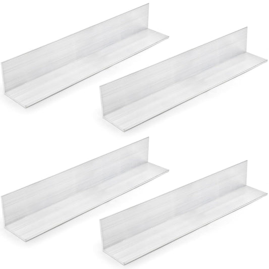 4 Pack Aluminum Angle 6061, 2" x 2"x 1/8" Stock, Bars 12" Length, 90-Degree Angled Extrusion, T5 Temper Mill V1259-DP01-A-898