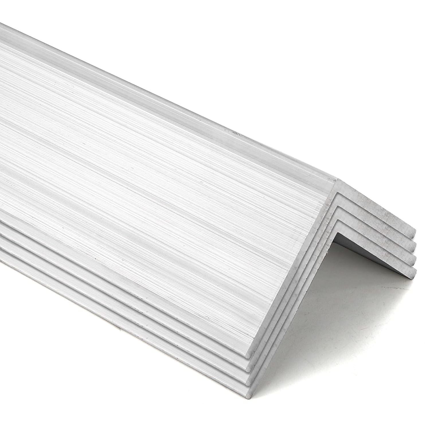 4 Pack Aluminum Angle 6061, 2" x 2"x 1/8" Stock, Bars 12" Length, 90-Degree Angled Extrusion, T5 Temper Mill V1259-DP01-A-898