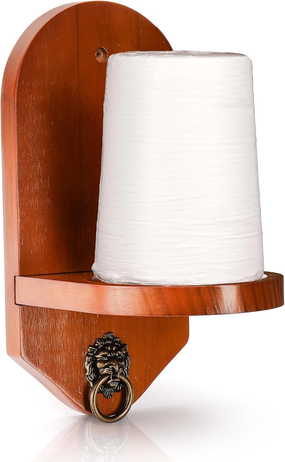Wall Mounted Cone Chalk Holder, Solid Wood Pool Hand Billiards Table Holder with Beveled Edge and Hardware, V1259-DP01-A-913