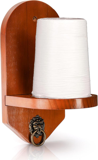 Wall Mounted Cone Chalk Holder, Solid Wood Pool Hand Billiards Table Holder with Beveled Edge and Hardware, V1259-DP01-A-913