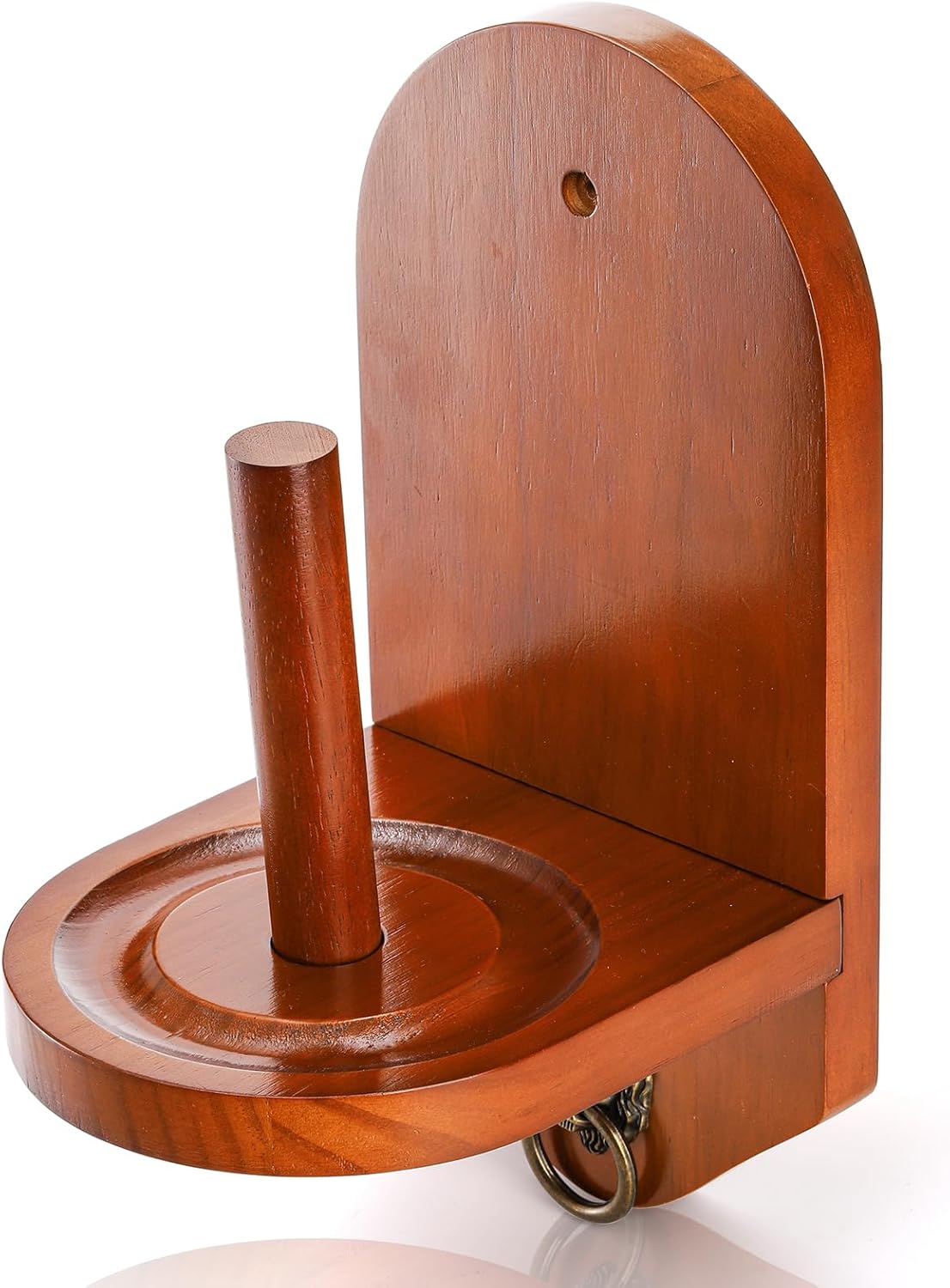 Wall Mounted Cone Chalk Holder, Solid Wood Pool Hand Billiards Table Holder with Beveled Edge and Hardware, V1259-DP01-A-913