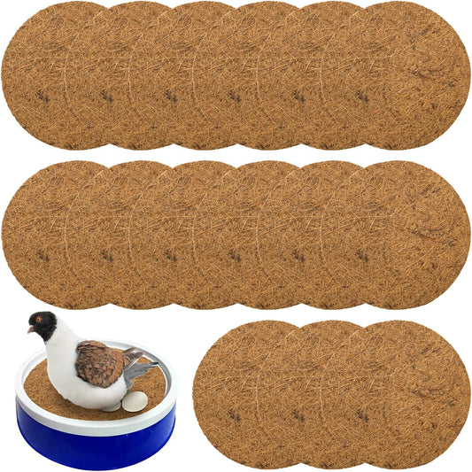 15 Packs Pigeon Nest Pads, Bird Breeding Mat for Chicken, Natural Coconut Fiber Egg Mat, Nesting Bowl Box Pad V1259-DP01-A-915