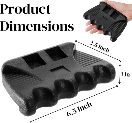 4 Holes Pool Cue Holder, Portable Weighted Rack, Mini Non-slip Stick Holder Claw with 2 Chalk Holders, Heavy V1259-DP01-A-936