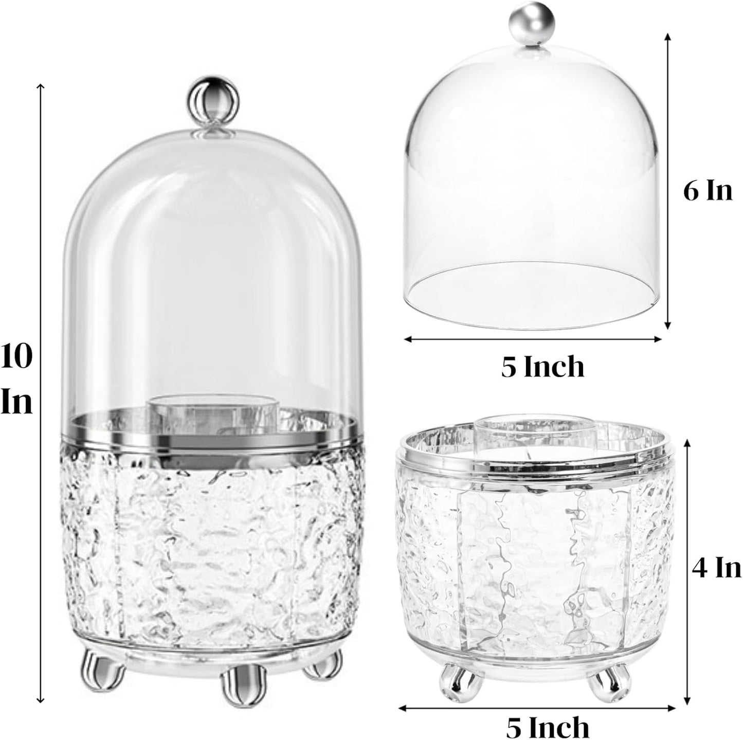 Rotating Makeup Brush Holder, Dustproof Cosmetic Tools Organizer with Lid, 360 degrees Spinning Covered V1259-DP01-A-941