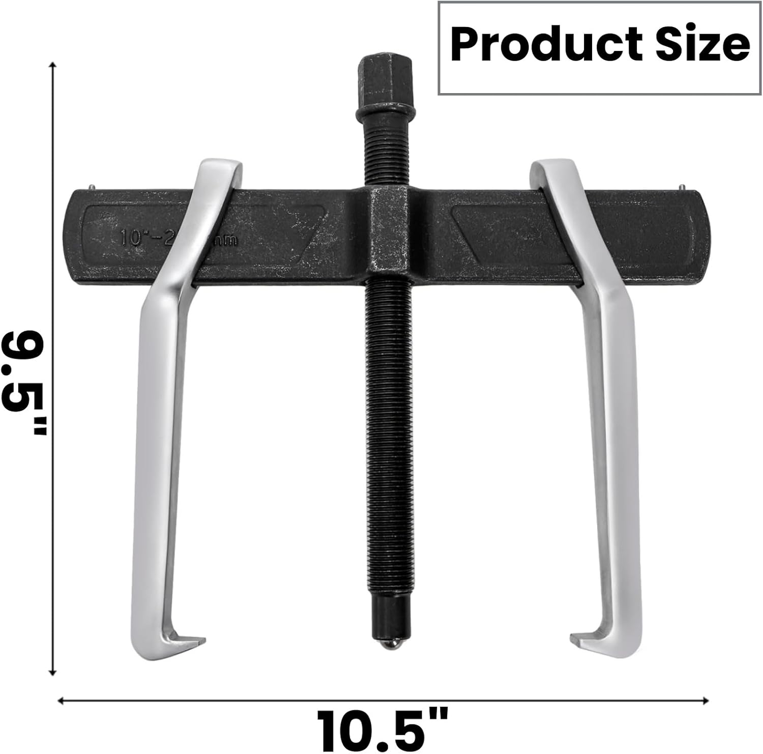 2-Jaw Gear Puller, 10 Inch Two Claws Puller Tool, Adjustable Steel Bearing Pulling Device, Heavy Duty Removal V1259-DP01-A-973
