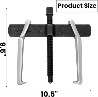 2-Jaw Gear Puller, 10 Inch Two Claws Puller Tool, Adjustable Steel Bearing Pulling Device, Heavy Duty Removal V1259-DP01-A-973