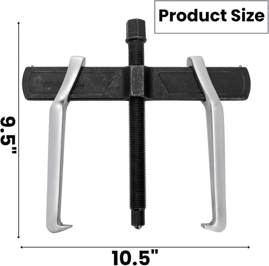 2-Jaw Gear Puller, 10 Inch Two Claws Puller Tool, Adjustable Steel Bearing Pulling Device, Heavy Duty Removal V1259-DP01-A-973
