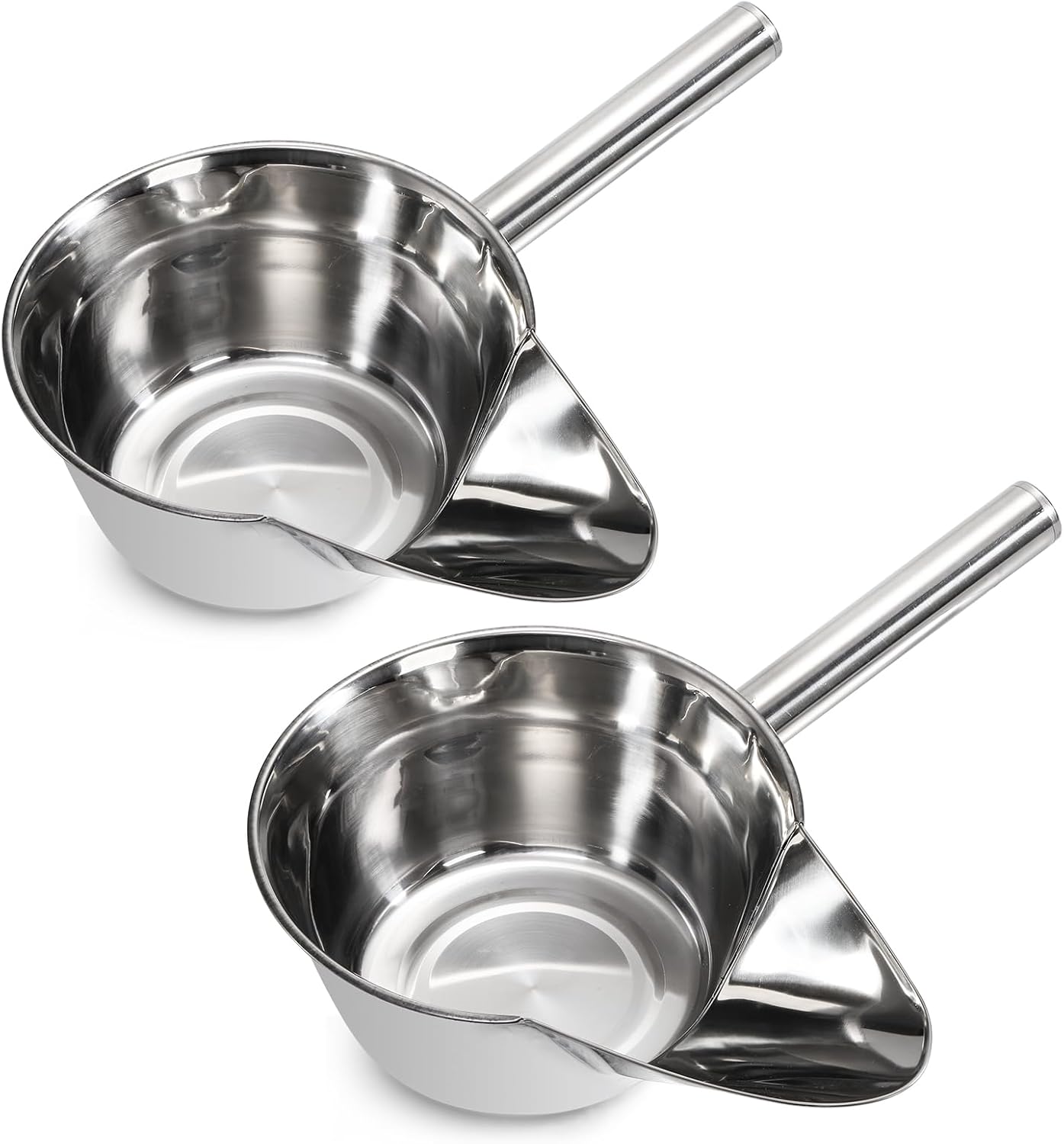 2 Pack 55 OZ Metal Ice Scoop, Large Stainless Steel Scooper, Heavy-Duty Flat Bottom Scoops, Stackable Durable V1259-DP01-A-977