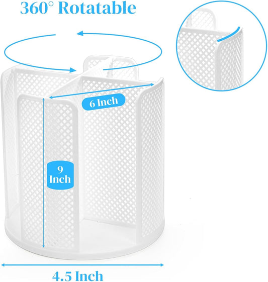 2 Pack Paper Cup & Lid Holder, Rotating Coffee Cups Dispenser with 4 Compartments, Plastic Disposable Storage V1259-DP01-A-986