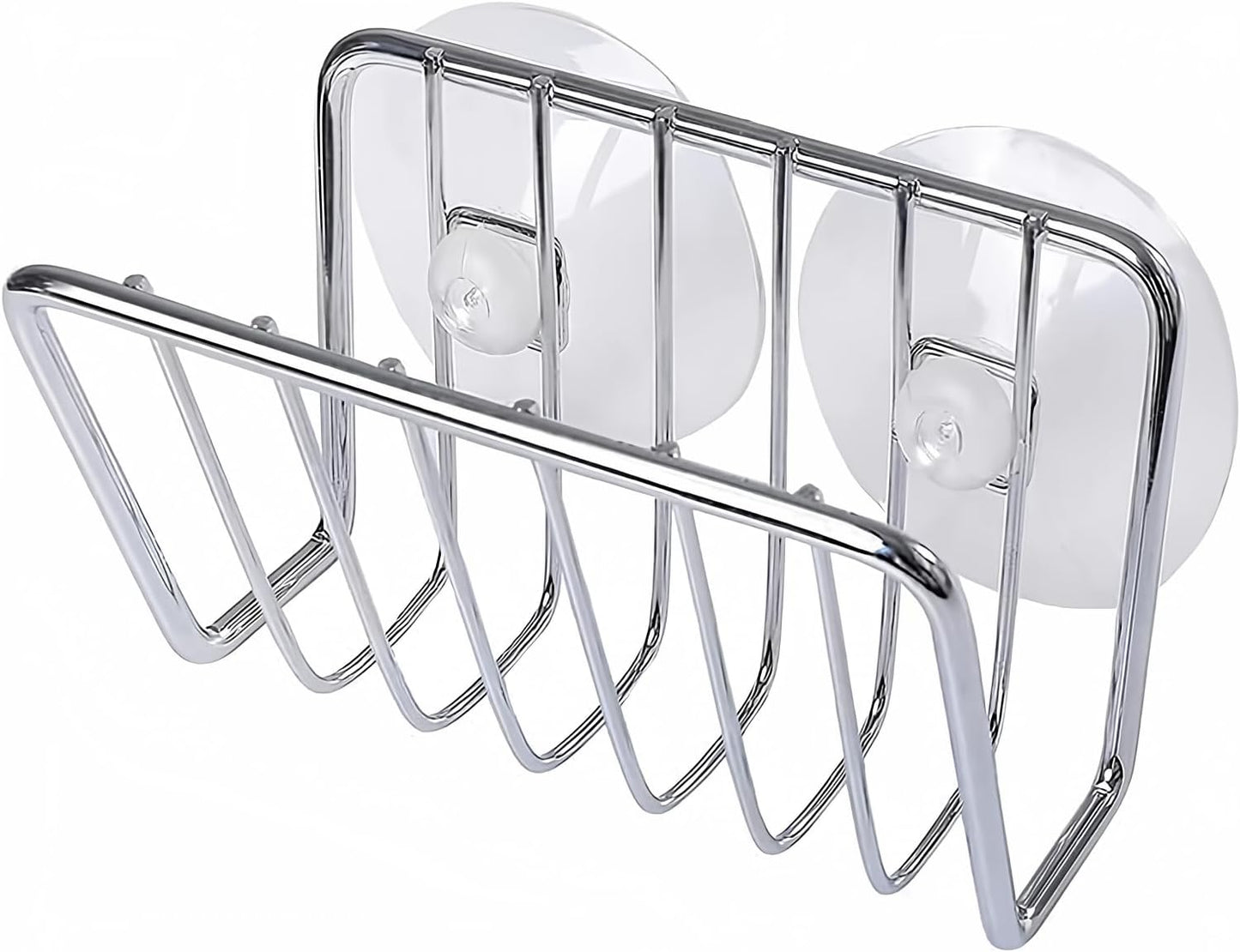 Sponsrek - Kitchen Gully Stone Sponsrek - Stainless Steel Suction Cup - Sponsholder - Silver V1259-DP01-BO-103