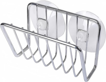 Sponsrek - Kitchen Gully Stone Sponsrek - Stainless Steel Suction Cup - Sponsholder - Silver V1259-DP01-BO-103