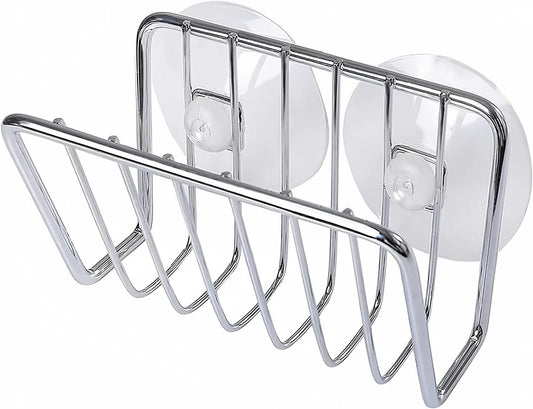 Sponsrek - Kitchen Gully Stone Sponsrek - Stainless Steel Suction Cup - Sponsholder - Silver V1259-DP01-BO-103