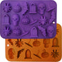 Halloween Molds - Silicone Molds - Chocolate Molds - 2-Pack - 3D Halloween Chocolate - Candy - Gummy Molds - V1259-DP01-BO-108