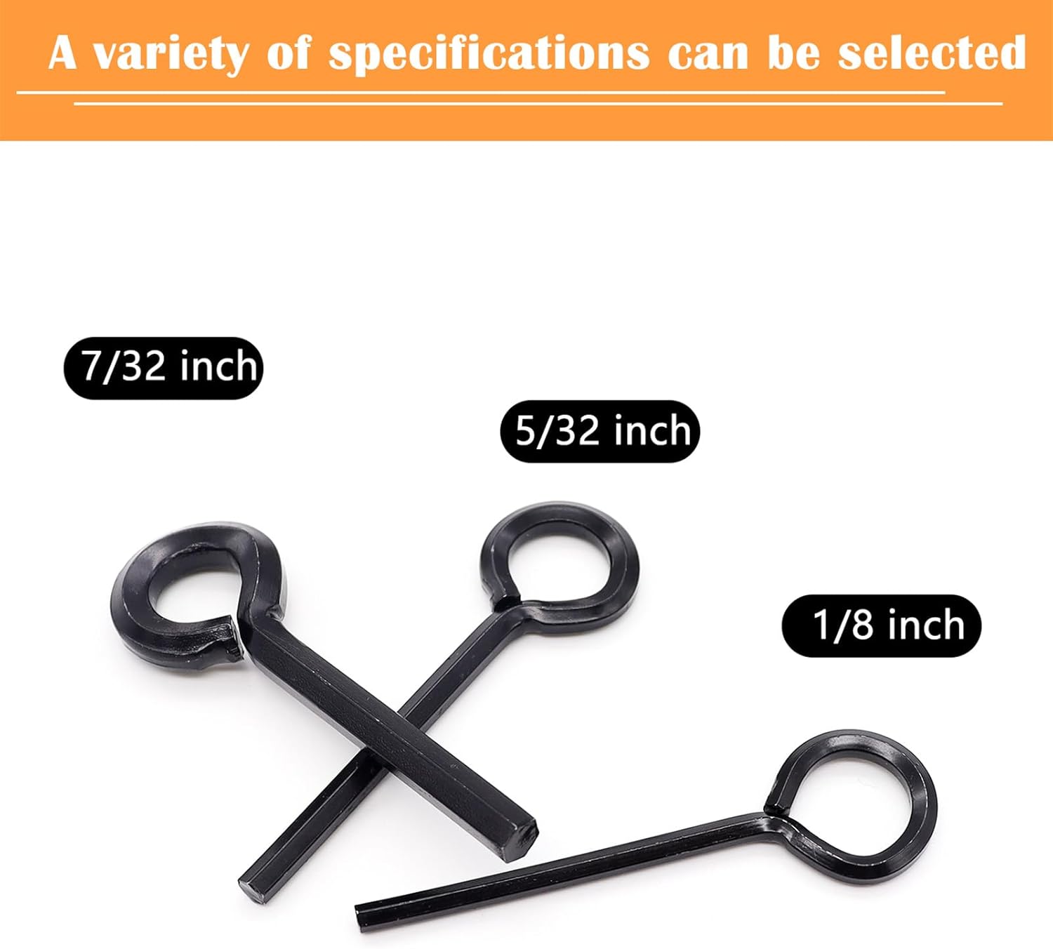 Schroevendraaiers - Socket keys - 12 pieces - Black - 7/32 inch - 5/32 inch - 1/8 inch - Standard hex - Metal V1259-DP01-BO-118