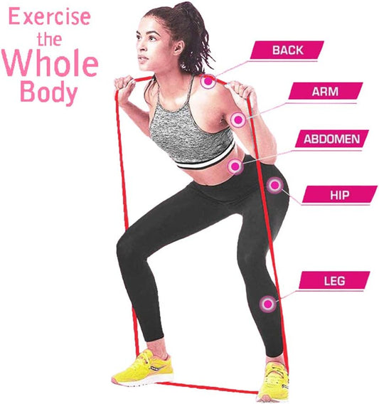 Resistance Band - 4-Pack - With Handle & Door Buckle - Storage Bag - Fitness Bands - Pull-Ups - Strength V1259-DP01-BO-12