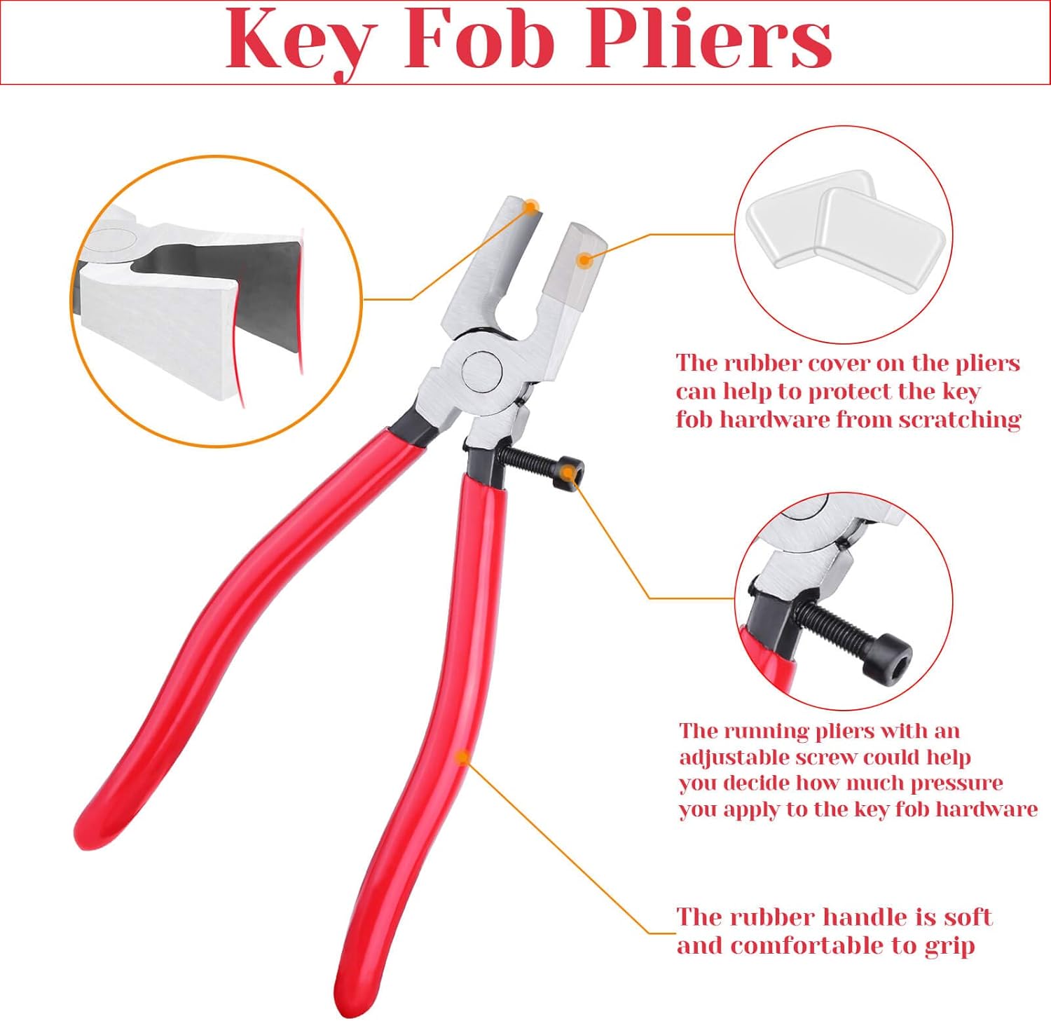 Keychain Hardware Kit - 50 pieces - Lanyard Keychains - 1 inch - With Keychain Pliers - Hardware Supplies for V1259-DP01-BO-120