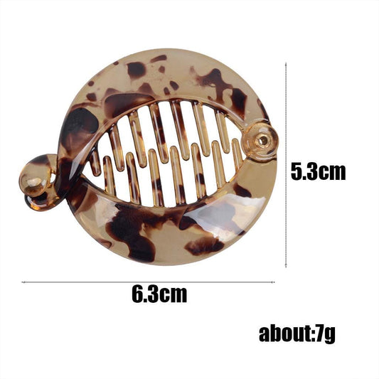 Hairpins - 3 pieces - Banana hairpin - Small banana hair comb - Fishbone hairpin - Side comb - Round - Horse V1259-DP01-BO-122