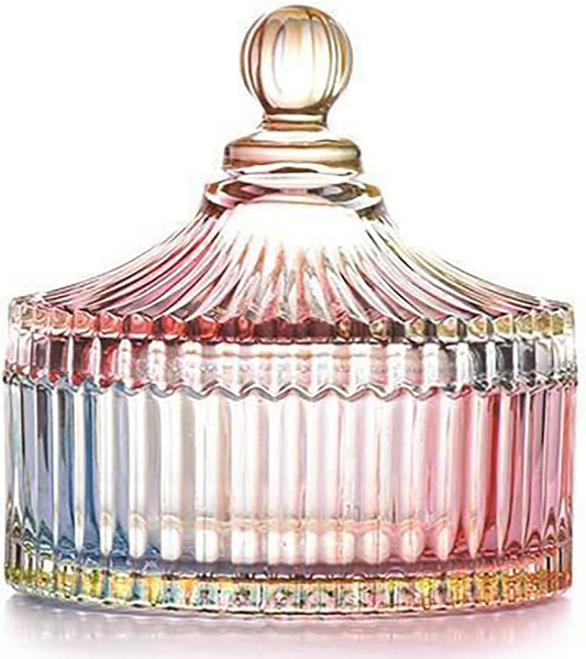 Glass jar with lid - Christmas candy box - candy and cookie drum - jewelry box - cookie container - food V1259-DP01-BO-123