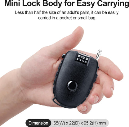 Snowboardslot - 4-position combination 27.5 inch - retractable cable lock - for snowboards, bikes, luggage, V1259-DP01-BO-13