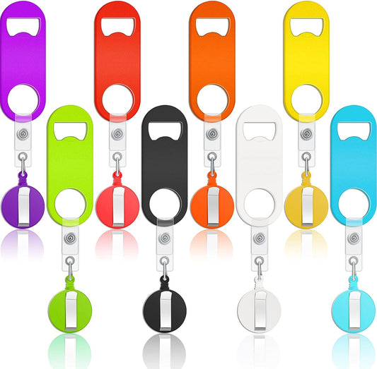 Bottle Opener - 8 pieces - Telescopic Bottle Opener - Bartender - Flat Beer Opener - With Round Base - For V1259-DP01-BO-130