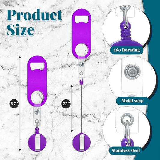 Bottle Opener - 8 pieces - Telescopic Bottle Opener - Bartender - Flat Beer Opener - With Round Base - For V1259-DP01-BO-130