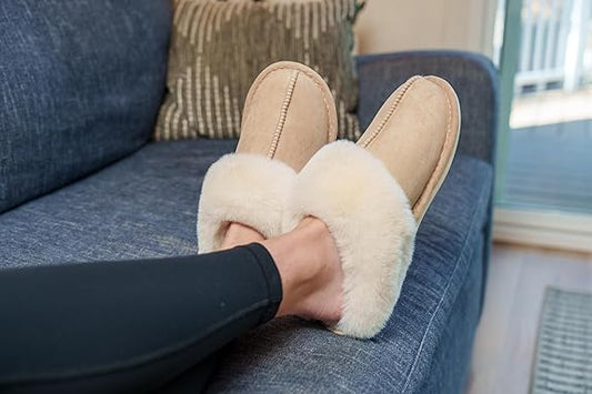 Slippers - Plush Slippers - Winter Slippers - Lounge Slippers - Soft - Warm - Non-slip - Beige - Size 40/41 V1259-DP01-BO-152