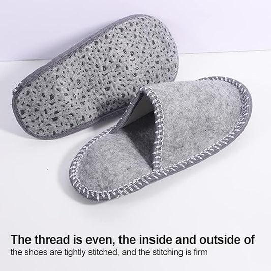 House Slippers - 6 pairs - 3 sizes - Guest Slippers - House Slipper Set - Fleece Wool - Non-slip - Disposable V1259-DP01-BO-160