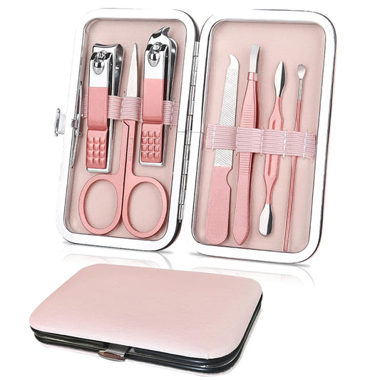 Premium Nail Care Set - 7-in-1 - Professional Nail Clippers - Scissors - Pedicure Set - Stainless Steel - V1259-DP01-BO-161