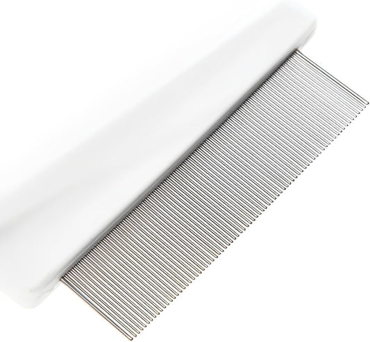 Flea comb for dogs and cats - Dog grooming tool - For removing tear stains, fleas, mange and lice V1259-DP01-BO-167