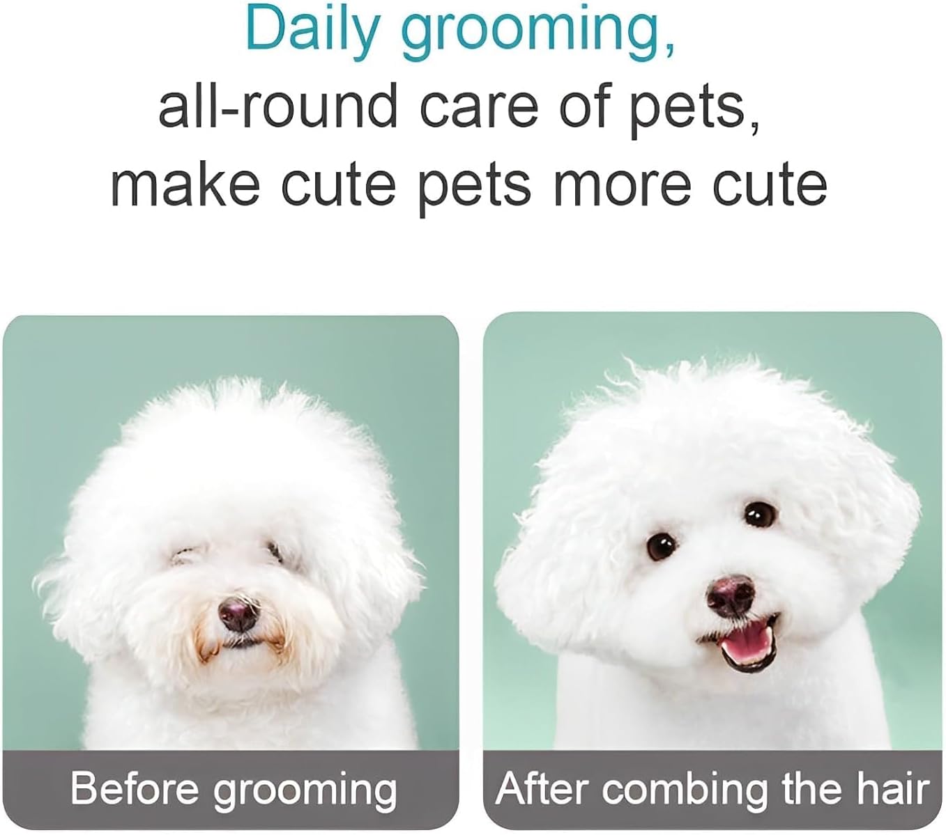 Flea comb for dogs and cats - Dog grooming tool - For removing tear stains, fleas, mange and lice V1259-DP01-BO-167