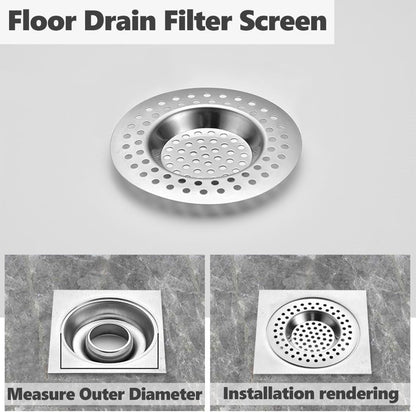 RVS kitchen drain plug - standard drain plug and hair/food catcher for bathroom - kitchen and shower (7.6 cm V1259-DP01-BO-168