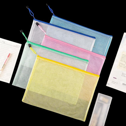 A5 Plastic Wallet Map Zip Closure Document Bag Files Zip Closure for Office Home School Supplies 5 Pieces V1259-DP01-BO-172