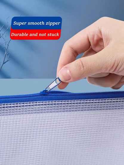 A5 Plastic Wallet Map Zip Closure Document Bag Files Zip Closure for Office Home School Supplies 5 Pieces V1259-DP01-BO-172