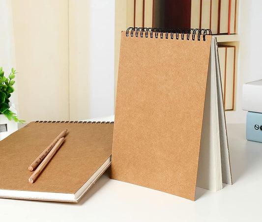 A4 sketchbook hardcover A4 spiral-bound sketchbook suitable for kids and adults 160 g/m2 paper 60 pages (A4-1 V1259-DP01-BO-174