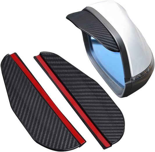 1 pair car side mirror rain cover smoke cap universal carbon fiber rearview mirror side mirror for SUV truck V1259-DP01-BO-175