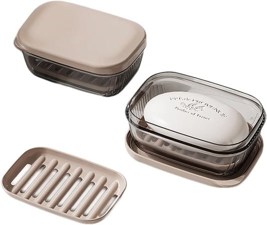 Travel soap box - soap holder - soap box with lid - portable soap box - sealable with lid - waterproof and V1259-DP01-BO-176