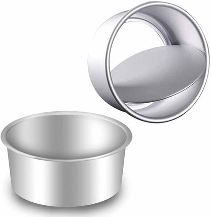 2-Pack 6-Inch Cake Pans Non-Stick Deep Aluminium Round Cake Pans with Removable Bottom for Baking - Baking - V1259-DP01-BO-178