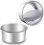 2-Pack 6-Inch Cake Pans Non-Stick Deep Aluminium Round Cake Pans with Removable Bottom for Baking - Baking - V1259-DP01-BO-178